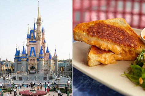 Disney World's Buffalo Chicken Grilled Cheese Recipe from Hollywood Studios | PEOPLE.com Chicken Grilled Cheese Sandwich, Buffalo Chicken Grilled, Chicken Grilled Cheese, Buffalo Chicken Grilled Cheese, Chocolate Dipping Sauce, Grilled Cheese Recipe, Cheese Day, Churros Recipe, Chicken Grilled