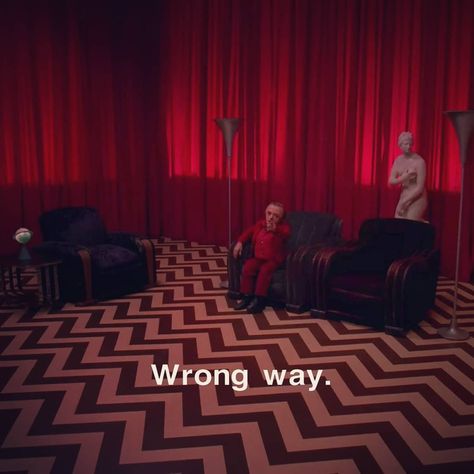 Black Lodge Cult on Instagram: “WRONG WAY!  #TwinPeaks #TheArm #DavidLynch #MarkFrost” Twin Peaks Aesthetic, Twin Peaks Black Lodge, Black Lodge, Twin Peaks, Future House, The Well, All Black, Surrealism, Movie Tv