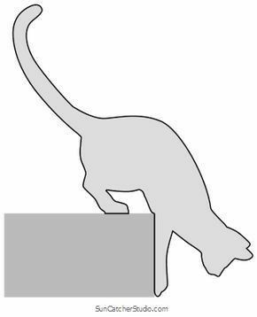 Scroll Saw Projects, Silhouette Diy Projects, Cat Quilt Patterns, Cat Template, Cat Patterns, Scroll Saw Patterns Free, Scroll Saw Pattern, Paw Pattern, Silhouette Clip Art