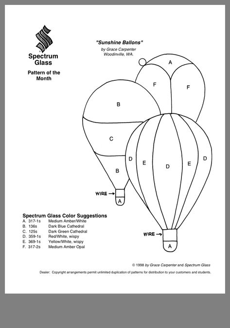 Stained Glass Hot Air Balloon Patterns, Spectrum Stained Glass Patterns, Spectrum Glass, L'art Du Vitrail, Stained Glass Quilt, Stained Glass Patterns Free, Stained Glass Birds, Iris Folding, Stained Glass Decor