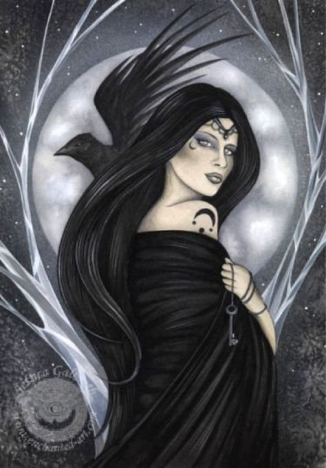 Badb was the daughter of Delbáeth and Ernmas, and sister of Macha, Morrígan, and possibly of Nemain. Description from pinterest.com. I searched for this on bing.com/images Barbara Moore, Seeking Knowledge, Ceramic Tile Art, Celtic Gods, Celtic Goddess, A Crow, Oracle Reading, Goddess Art, Beautiful Fairies