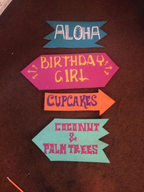 Lilo And Stitch Birthday Party Ideas Diy, Lilo And Stitch Birthday Party Ideas, Hawaii Themed Party, Tiki Signs, Hawaii Theme, Girl Cupcakes, Lilo Stitch, Diy Birthday Party, 10th Birthday Parties