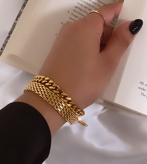 Thick Gold Bracelet, Chunky Gold Bracelet, Bracelet Thick, Cuban Link Bracelet, Chunky Gold Chain, Bracelet Minimalist, Bracelets Gold, Chunky Bracelets, Gold Fashion Necklace