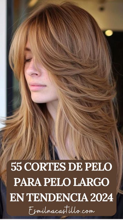 Explora 55 ideas deslumbrantes para cortes de pelo largo este 2024. 💇‍♀️✨ ¡Haz clic para inspirarte con las imágenes más hermosas! 🌟📌 #TendenciasDePelo #Estilo Haircut And Color, Hair Styling, Hair Colors, Hair And Nails, Balayage, Long Hair, Hair Makeup, Hair Color, Hair Cuts