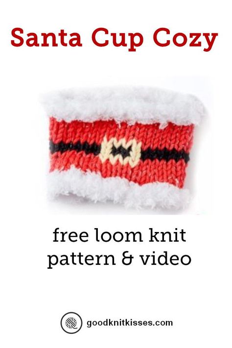 Sewing Projects Ideas, Knit Gifts, Knit Loom, Christmas Knitting Projects, Santa Cups, Loom Projects, Knifty Knitter, Santa Mug, Loom Knitting Projects