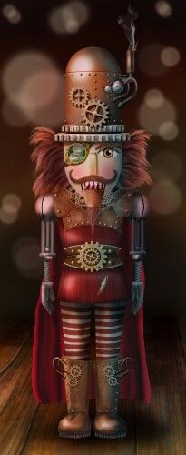 Nutcracker Figures, Steampunk Christmas, Nutcracker Decor, Steampunk Crafts, Steampunk Decor, Web Design Graphic, Christmas Challenge, Xmas Deco, Steampunk Costume