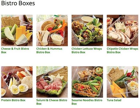 Starbucks Bistro Boxes - recreate for easy mindless lunches Protein Lunch Box Ideas, Starbucks Bistro Box, Starbucks Protein, Starbucks Food, Hummus Chicken, Bistro Box, Lunch Box Ideas, Healthy Eating Snacks, Protein Lunch