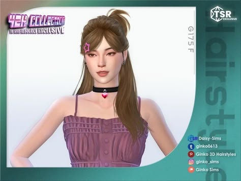 The Sims Resource - Y2K - Half Updo Hairstyle with Clip - G175 Half Up Half Down Sims 4 Cc Hair, Sims 4 Half Up Half Down Hair Cc, Feminine Hair, Half Updo Hairstyles, Spiky Hair, All Hairstyles, Female Hair, Updo Hairstyle, Half Updo