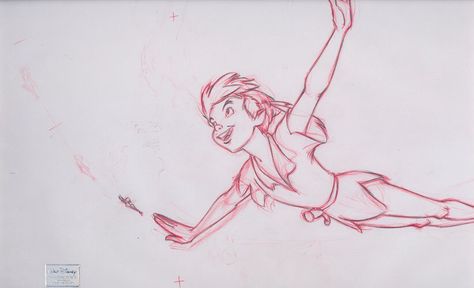 Production Drawing of Peter Pan Peter Pan Sketch, Peter Pan Drawing, Disney Character Sketches, Peter Pan Tattoo, Peter Pan Disney, Cartoon Drawings Disney, Boy Illustration, Animation Sketches, Disney Concept Art