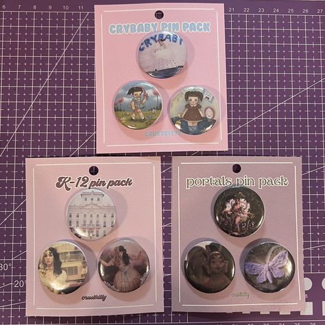 melanie martinez inspired handmade pins!  a super cute & cheap alternative.  i can also do custom orders, just message & ask! :) Melanie Martinez K 12 Outfit, Meline Martinez, Melanie Merch, Melanie Martinez Merch, K-12 Melanie Martinez, Melanie Martinez Photography, Handmade Pins, Pinback Buttons, Diy Costumes