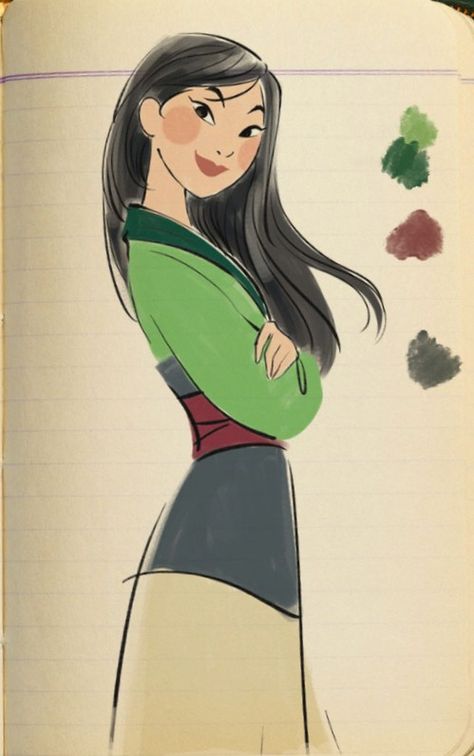 Mulan Character Design, Mulan Drawings Sketches, Disney Mulan Drawings, Disney Princess Art Cute, Mulan Drawings, Disney Animation Characters, Mulan Sketch, Mulan Drawing, Mulan Fanart