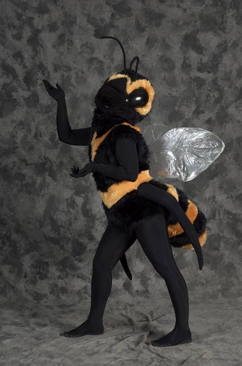 Bee Fursuit, Insect Fursuit, Bug Fursuit, Fly Costume, Freehand Crochet, Bee Mascot, Crochet Halloween Costume, Classic 80s Movies, Winged Girl