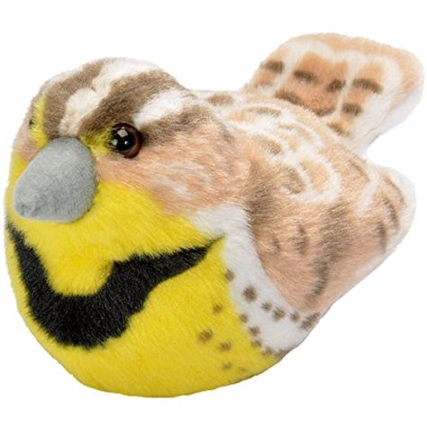 Wild Republic Western Meadowlark Plush * Check out the image by visiting the link. (This is an affiliate link) #PlushFigures Western Meadowlark, Audubon Birds, Bird Calls, State Birds, Bird Watcher, Nature Conservation, Cute Stuffed Animals, Bird Toys, Bird Design