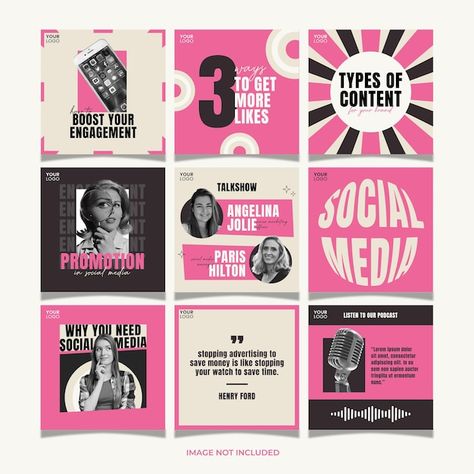 Podcast Instagram Feed, Podcast Branding, Podcast Instagram, About Social Media, Retro Theme, Design Posters, Business Card Maker, Flyer Maker, Card Banner