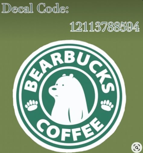 Starbucks Code, Bloxburg Cafe, Bloxburg City, Bloxburg Town, School Decal, Preppy Decal, Bloxburg Decals Codes Aesthetic, Codes Wallpaper, Blocksburg Room Ideas￼