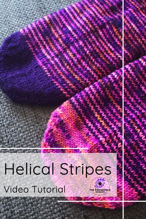 Helix Knitting Socks, Helix Knitting, Autumn Knitting, Knit Stripes, Striped Knitwear, Colorwork Knitting, Sock Knitting Patterns, How To Knit, Stylish Hats