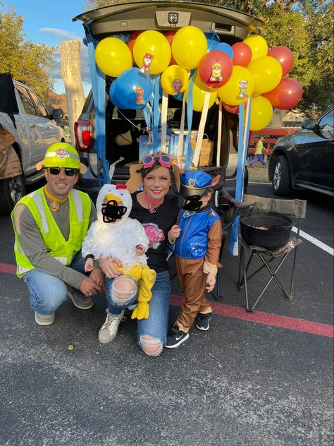 #skyemakeup #pawpatroltrunkortreat #pawpatrol #rubblecostume #skyecosutme #adult #skyemakeup Paw Patrol Trunk Or Treat, Trunk Or Treat, Paw Patrol, Trunk, Halloween, Makeup, Make Up