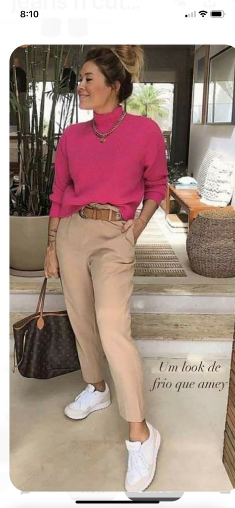 Beige Pants Outfit, Casual Oufits, Nude Outfits, Outfits Minimalist, Colour Combinations Fashion, Looks Pinterest, Smart Casual Wear, Beige Outfit, Outfit Mujer