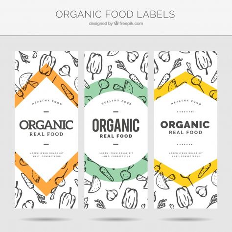 Food Label Design Stickers Packaging Ideas, Lables Idea Design, Food Label Design, Organic Food Labels, Organic Food Packaging, Food Label Sticker, Jam Labels, Vegetable Packaging, Jam Label