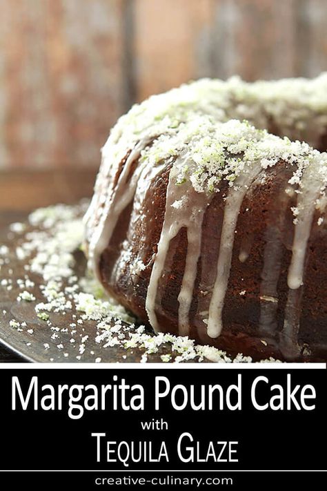 Tequila Cake, Margarita Cake, Boozy Desserts, Lime Salt, Sugar Icing, Zucchini Cake, Amazing Cake, Glaze Recipe, Pound Cake Recipes