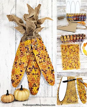 Paper Bag Corn Craft, Corn Process Art, Corn Bubble Wrap Craft, Harvest Corn Mosaic Art Project, Harvest Time Crafts For Preschool, Lego Corn Craft, Corn Cob Decorations Fall Crafts, Harvest Corn Craft Preschool, Corn Projects For Preschool