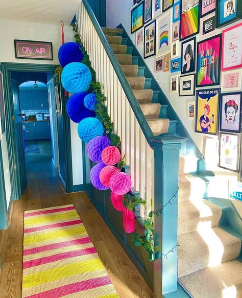 Colourful Home, Hallway Inspiration, Purple Home, On Air, Diy Home Decor Projects, Happy Sunday, Decor Project, The Christmas, House Colors