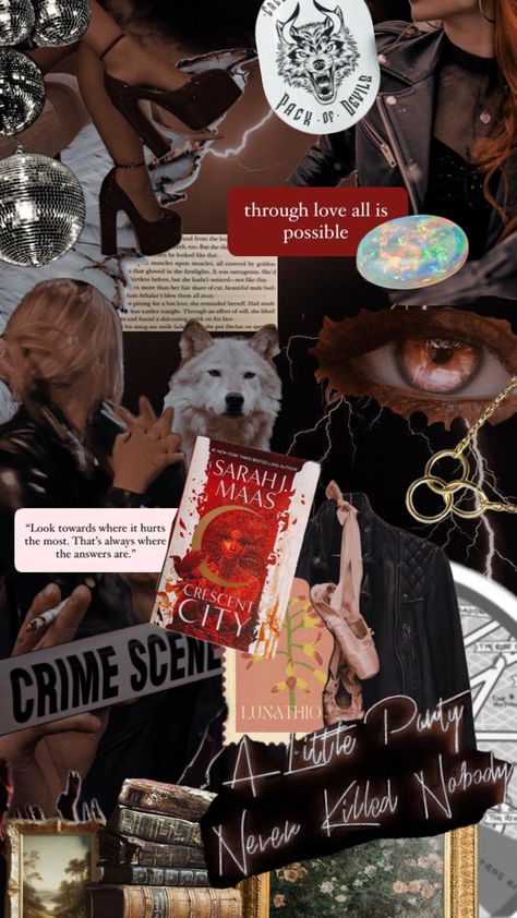 Bryce, Hunt, Ruhn, Crescent City, Danika, Fury, Juniper, book art Sarah J Maas Aesthetic, Bryce Hunt, House Of Earth And Blood, City Collage, Lauren Roberts, Sarah J Maas Books, Summer Books, Crescent City, Sarah J Maas