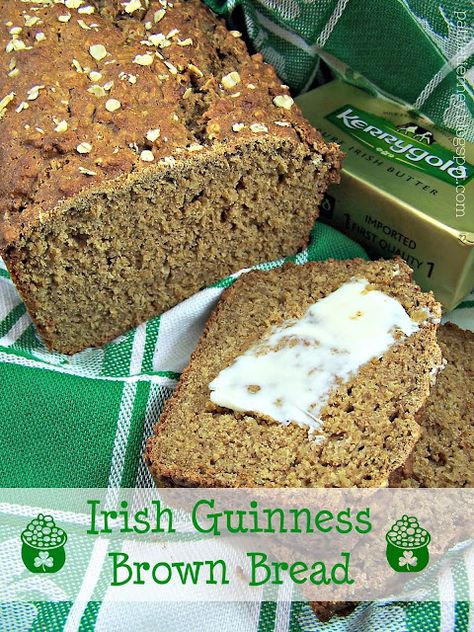 Guinness Soda Bread Irish, Guinness Brown Bread, Irish Brown Bread Recipe, Guinness Recipes, Brown Bread Recipe, Irish Dinner, Irish Foods, Irish Bread, Unbound Wellness