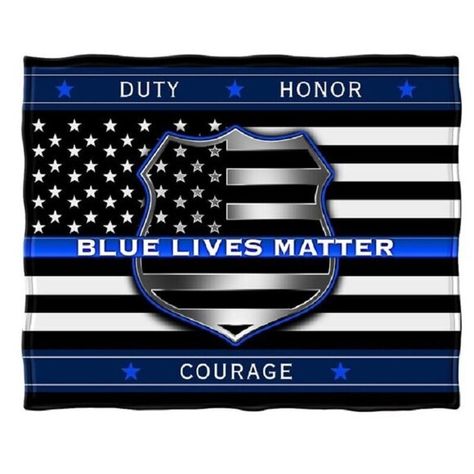 New Policeman Blue Lives Matter Plush Fleece Throw Gift Blanket Police Officer The Policeman, Police Mom, Sheriff Badge, Back The Blue, Blue Lives, Gift Blanket, Gifts For Veterans, Sleeve Packaging, Plush Throw Blankets