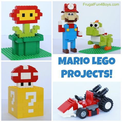 Mario LEGO Projects to Build with Instructions Lego Step By Step Instructions, Lego Instructions Step By Step, Lego Learning, Mario Lego, Question Box, Carl Y Ellie, Barbie Lego, Lego Machines, Lego Mario