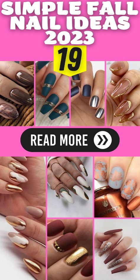 Embrace the beauty of the upcoming autumn season with these stunning fall nail designs for 2023. From cute and playful to elegant and sophisticated, these ideas will leave you inspired. Experiment with different colors and shades, such as orange, brown, and green, to capture the essence of fall. Whether you prefer a classic French tip or a more intricate art design, these nails are sure to make a statement. Sept Nails 2023, Cooper Nails Design, Fall Nail Designs 2023 Square, Pink And Brown Gel Nails, Fall Nail Art Designs French Tips, October Nails Fall Colors 2023, October Nails 2023, September Nail Ideas 2023, Nails September 2023