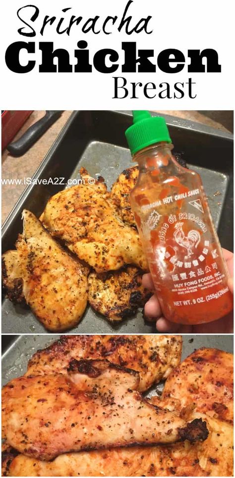 Sriracha Recipes, Sriracha Chicken, Chicken Main Dishes, Breast Recipe, Poultry Recipes, Chicken Breast Recipes, Sriracha, Grilled Chicken, Chicken Dinner