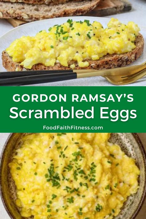 Gordon Ramsay Eggs, Gordon Ramsay Scrambled Eggs, Gordon Ramsey Recipes, Gordon Ramsay Recipe, Fluffy Scrambled Eggs, Scrambled Eggs Recipe, Chef Gordon, The Whoot, Eggs Recipe