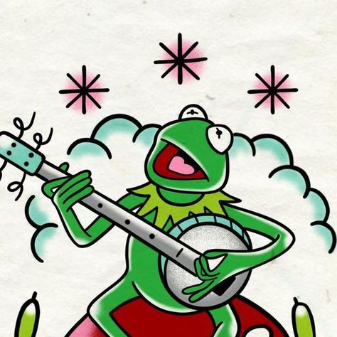 Makitta Boom on Instagram: "🌈 DISPONIBLE!!!  ¿Qué edad tenías cuando te diste cuenta de que Kermit era zurdo? . . . . . . . . . . .  #kermit #kermitthefrog #kermitthefrogtattoo #muppets #muppetsfanart #muppetstattoo #fanart #fanarttattoo #tattoos #tattooflash #flashes #inkadict #inkart #cartoons #fanarttattoo #femaletattooartist #neotraditional #neotraditionaltattoo #latinatattooartist #losangeles #losangelesart #losangelestattoo #losangelesink #california #femaletattooartist #veganink #tatuadora #argentina #makittaboom" Gonzo Tattoo The Muppets, The Muppets Tattoo, Kermit The Frog Tattoo, Kermit Tattoo, Muppet Tattoo, Muppets Tattoo, Frog Tattoos, Rainbow Connection, The Muppets