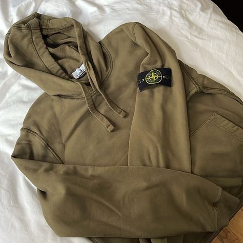 Stone Island Hoodie ‘Olive’ Stone Island Hoodie, Stone Island, Leave A Comment, Stone, Outfit Inspo, Plus Fashion, Closet, Fashion Trends, Fashion Tips