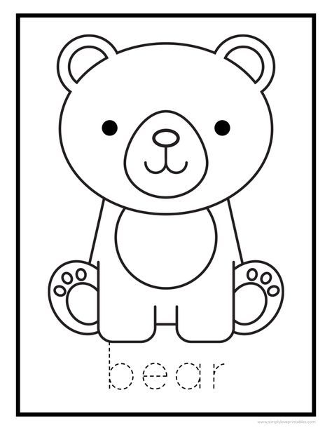 Simply Love Printables Bear Coloring Page Free Printable-1983-76185_1 Prek 3 Worksheets Free Printables, Teddy Bear Worksheet Preschool, Bear Worksheets Preschool, Farm Coloring Pages Free Printables, Bear Clipart Black And White, Bear Colouring Pages, Teddy Bear Activities, Bear Coloring Pages Free Printable, Bear Activities Preschool