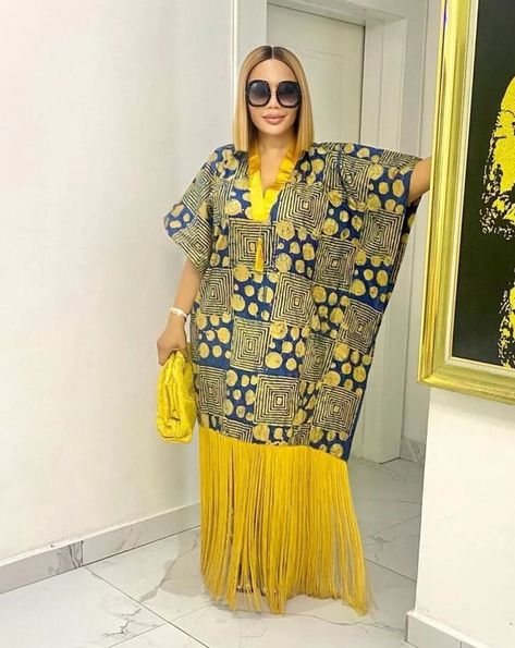 Trending Boubou Styles, Bubu With Fringe, Agbada Women, Ankara Bubu Dress, Bugatti Collection, Ankara Bubu, Bubu Styles, African Maternity Dresses, Boubou Styles