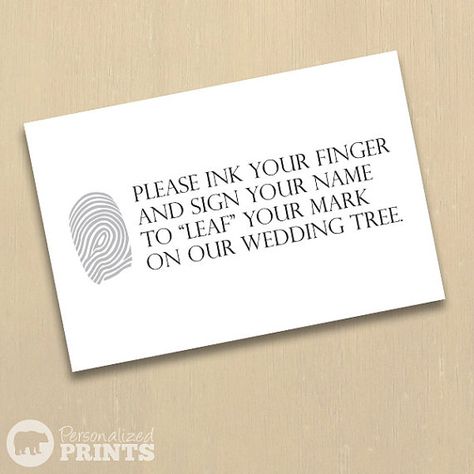 Fingerprint Wedding Tree   Whimsy Tree with by PERSONALIZEDprints, $38.00 Thumbprint Guest Books, Fingerprint Wedding, Thumbprint Tree, Fingerprint Guestbook, Wedding Tree Guest Book, Wedding Finger, Thumb Print, Tree Sign, Fingerprint Tree