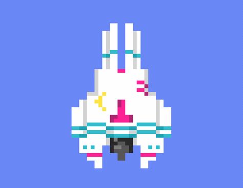 Player ship for my upcoming game, "Super Awesome Space Shooter". Space Shooter Game, Spaceship Pixel Art, Pixel Space, Pixel Art Games, Space Ships, Spaceship, Game Design, Game Art, Pixel Art