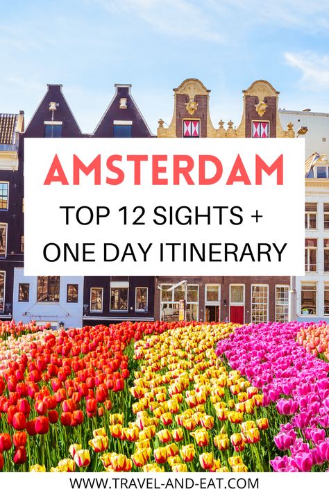 One day in Amsterdam itinerary - What to do, see, and where to eat in one day in Amsterdam, the Netherlands. The ultimate travel guide for your perfect trip! Amsterdam One Day Itinerary, Amsterdam 1 Day Itinerary, One Day In Amsterdam, Amsterdam What To Do, Day In Amsterdam, Travel Netherlands, Amsterdam Itinerary, Transatlantic Cruise, Day Trips From Amsterdam