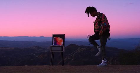 Jaden Smith Sunset, Jaden Smith Fallen, Synthwave Aesthetic, Sunset Valley, Neymar Football, Glitch Wallpaper, Jaden Smith, Album Artwork, Fb Covers