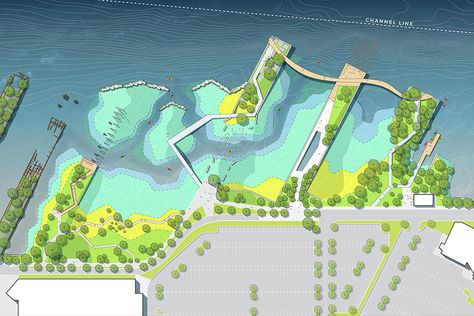 Wetland Landscape Design, Landscape Diagram, Wetland Park, Drawing Water, Delaware River, Landscape Plan, Wild Beauty, Concept Board, Philadelphia Pennsylvania