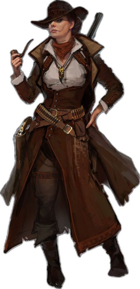 Cowgirl Concept Art, Western Dnd Character, Wild West Witch, Cyberpunk Cowgirl, Fantasy Gunslinger, Female Bandit, Alt Western, Wild West Character, Western Gunslinger Art