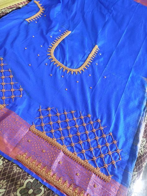 Arai Work Blouse Design, Stitching Designs, Durga Kali, Aari Design, Hand Work Design, Latest Blouse Designs Pattern, Aari Designs, Blouse Stitching, Aari Blouse