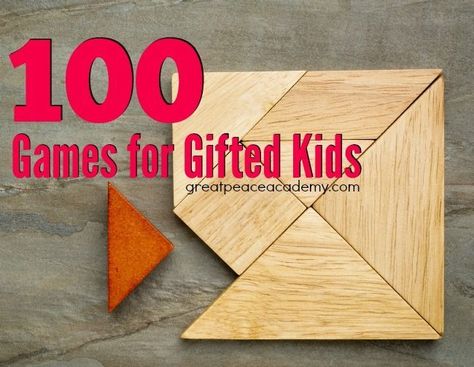 Yes! You can challenge your gifted kids! With this list of 100 Games for Gifted kids. Gifted Classroom, Student Teaching Gifts, Gifted Students, Gifted Children, Enrichment Activities, Classroom Gifts, Gifted Education, Gifted Kids, Math Games