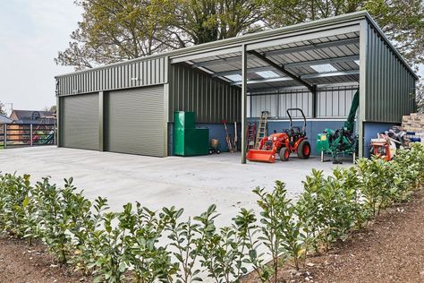 Let's Design Farm Machinery Sheds in the Way You Need! Farm Sheds Buildings, Metal Workshop Building, Workshop Building Design, Farm Machinery Sheds, Shed Garage Ideas, Machinery Shed, Outdoor Sheds Ideas Buildings, Metal Shed Ideas, Tractor Shed Ideas