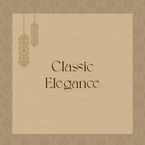 Beige colour background with text "Classic Elegance" Logo Design Infographic, Studio Background Ideas, Indian Culture And Tradition, Hotel Ads, Creative Jewelry Photography, Social Media Branding Design, Instagram Template Design, Instagram Prints, Instagram Grid