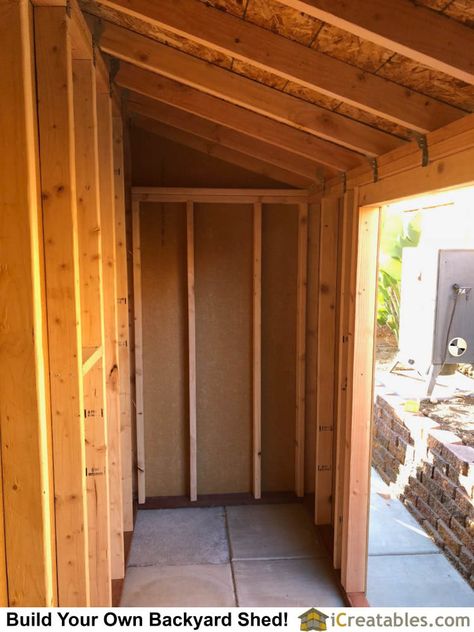 Storage shed with pent roof wall framing. Oberlin Ohio, Screen Patio, Curved Pergola, Wall Framing, Lean To Shed Plans, Backyard Storage Sheds, Diy Storage Shed, Wood Shed Plans, Shed Construction