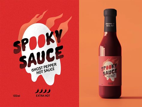 Hot Sauce Bottle Illustration, Spicy Pepper Sauce, Chili Label Design, Sauce Packaging Design Creative, Spice Company Logo, Chili Sauce Packaging, Spicy Packaging Design, Hot Sauce Logo Design, Hot Sauce Graphic Design