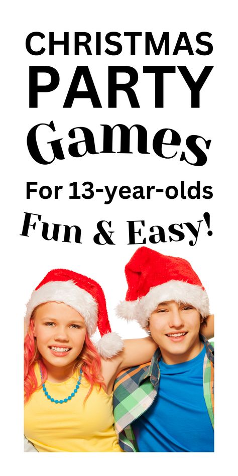 Discover fun Christmas games for 13-year-old teen girls and boys that will bring joy to your holiday festive season parties and gatherings. From fun Christmas party games for teens to easy Christmas games, this list has classic and new party game ideas. Perfect for any Christmas party with 13 year olds and teens. Make your party the most memorable Christmas family party ever with these games! Teenager Christmas Party Games, Fun Christmas Party Games For Teens, Christmas Games For Middle Schoolers, Games For Christmas Party Families Fun Target, Easy Christmas Games, Games Kids Cheistmaa, Teen Christmas Party, Xmas Party Games, Christmas Party Games For Adults